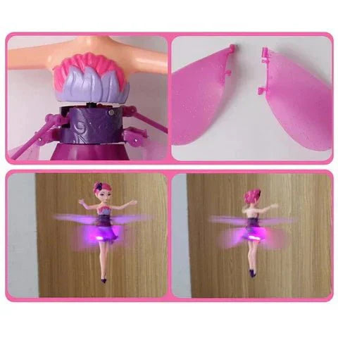 Flying Fairy Doll – Magical Princess Sky Dancer with Sensor & Hand Control, Light-Up Flying Doll for Kids