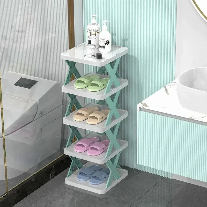Premium Foldable X-Shape 5-Layer Shoe Rack – Space-Saving Organizer in Pakistan
