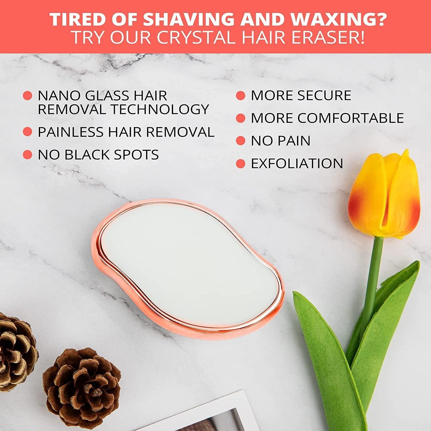 Hair Remover Stone – Painless Epilator for Smooth Skin - Large Size