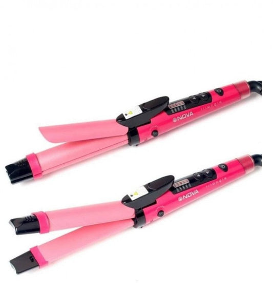 NOVA 2-in-1 Hair Straightener & Curler – Professional Styling Beauty Set in Pakistan