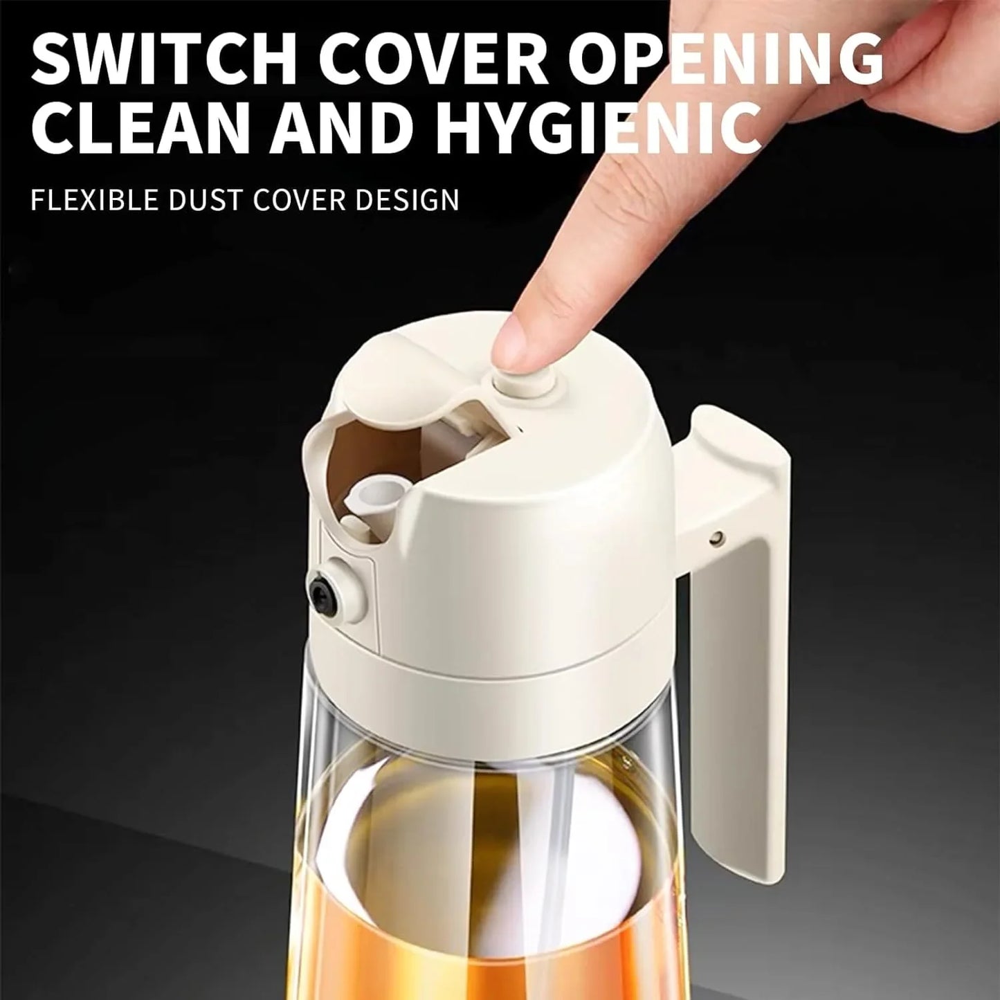 580ml Premium Glass Oil Spray Bottle – Refillable Kitchen Cooking Oil Sprayer in Pakistan