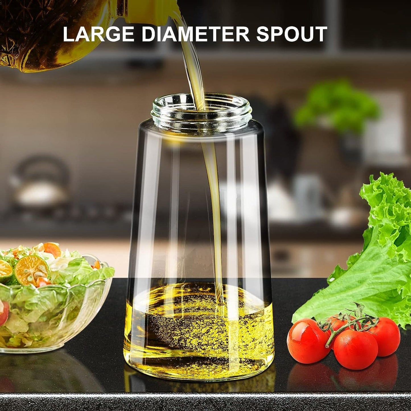 580ml Premium Glass Oil Spray Bottle – Refillable Kitchen Cooking Oil Sprayer in Pakistan