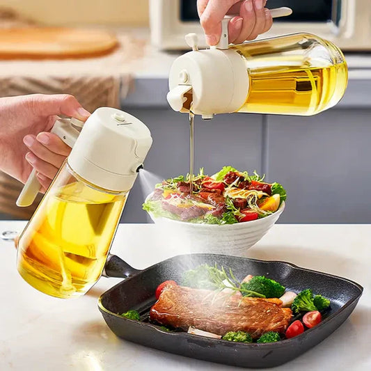 580ml Premium Glass Oil Spray Bottle – Refillable Kitchen Cooking Oil Sprayer in Pakistan