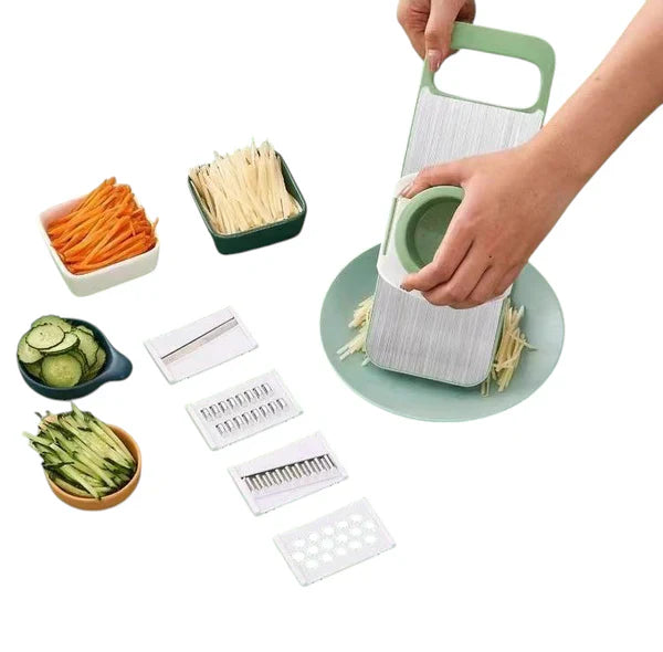 Premium 5 in 1 Stainless Steel Vegetable Cutter & Slicer – Multi-Purpose Kitchen Tool in Pakistan