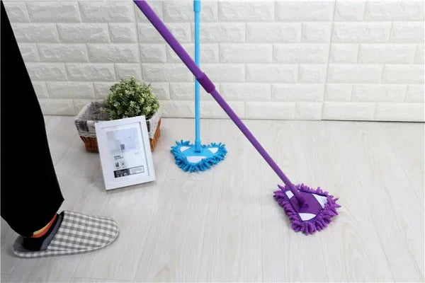 Triangle Shape Extendable Microfiber Mop – 360° Rotating Dust Cleaner