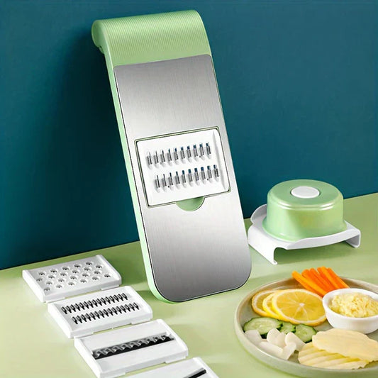 Premium 5 in 1 Stainless Steel Vegetable Cutter & Slicer – Multi-Purpose Kitchen Tool in Pakistan