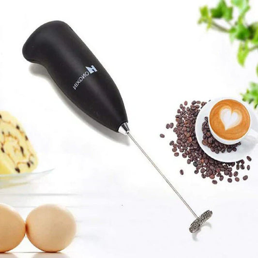 Premium Handheld Egg Beater and Battery Operated Milk Frother Mixer for Coffee, Cappuccino and Hot Chocolate