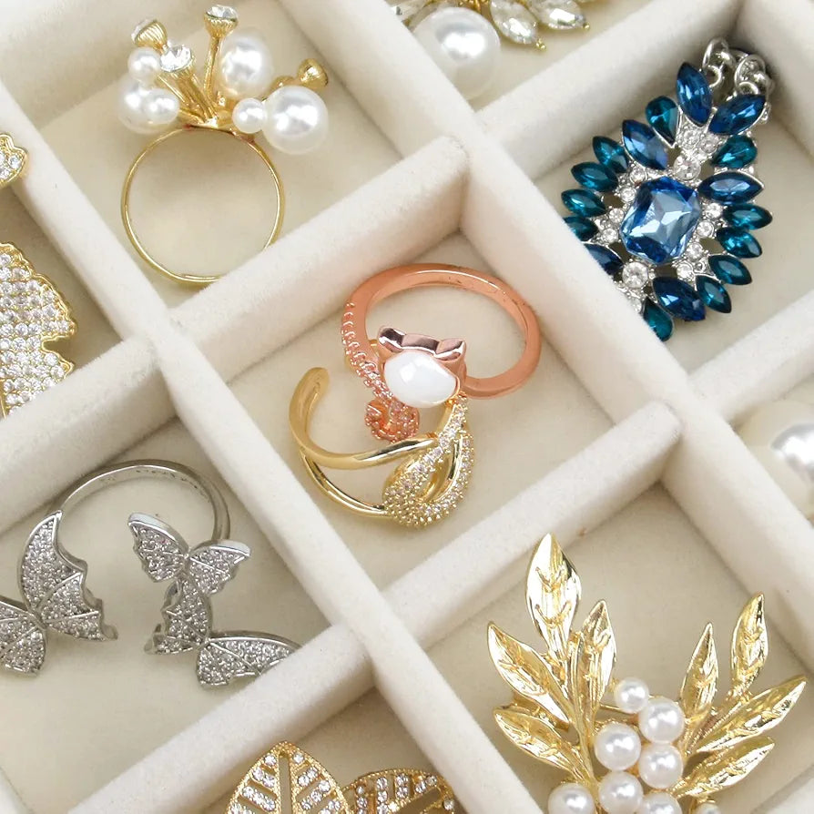 Acrylic Jewellery Box with 3 Drawers – Velvet-Lined Organizer for Rings, Earrings & Accessories