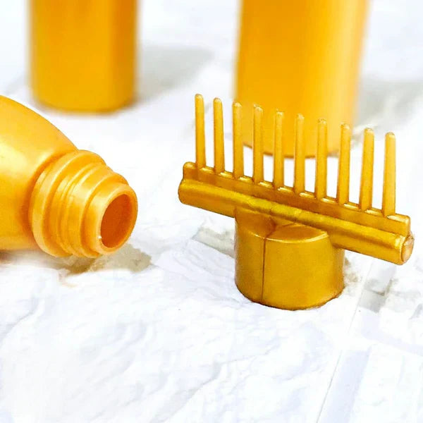 Oil Bottle With Comb – Anti-Dandruff & Anti-Lice Scalp Massager