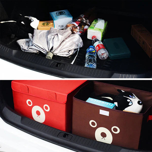 Cute Cartoon Bear Foldable Storage Box – Multipurpose Organizer for Kids & Home