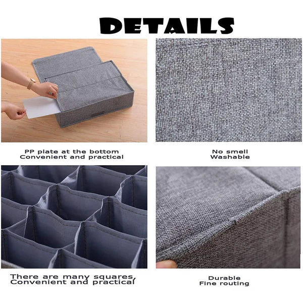 Foldable Closet Drawer Divider – Underwear & Socks Storage Organizer