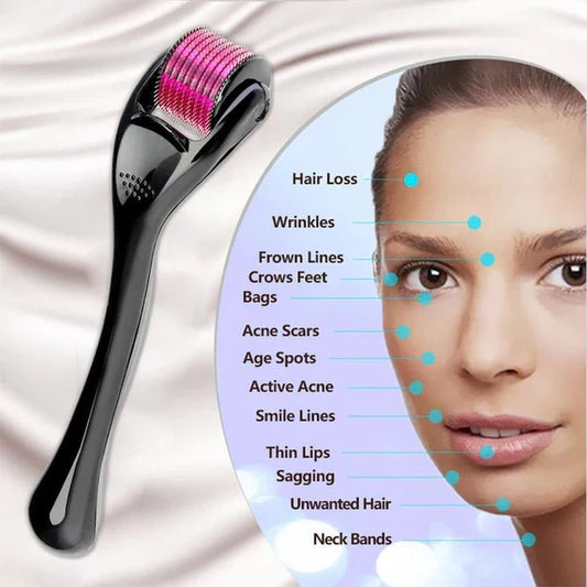 (High Quality) Derma Roller 0.5mm – Skin Therapy Micro-Needle 540 for Acne Scars, Wrinkles, Stretch Marks & Pores