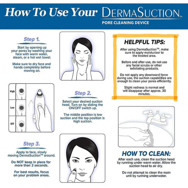 4-in-1 Vacuum Derma Suction Pore Cleaner – Blackhead Remover & Facial Skin Care Device