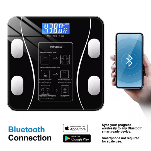 Digital Bluetooth Body Weight Scale – High Precision Smart Bathroom Scale with App Sync