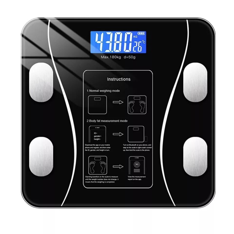 Digital Bluetooth Body Weight Scale – High Precision Smart Bathroom Scale with App Sync