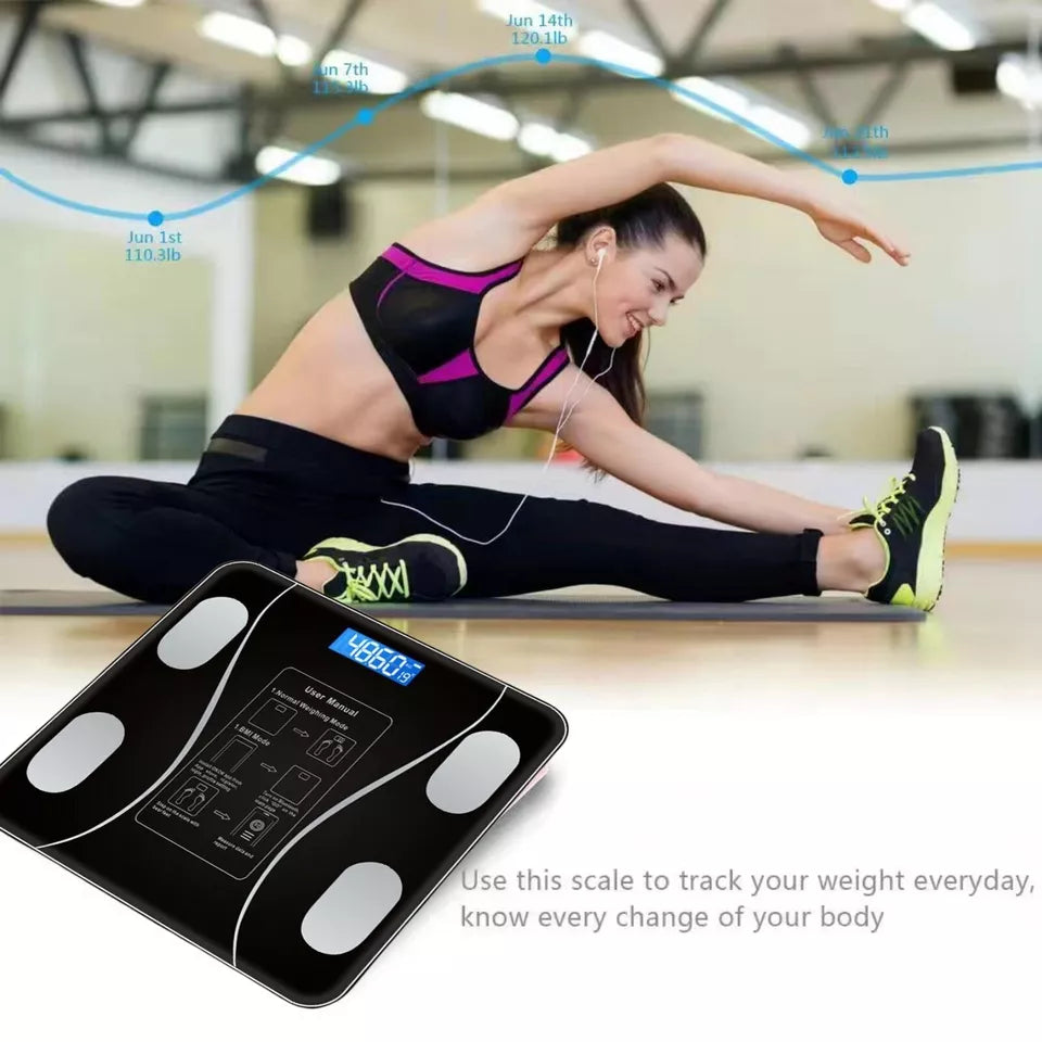 Digital Bluetooth Body Weight Scale – High Precision Smart Bathroom Scale with App Sync