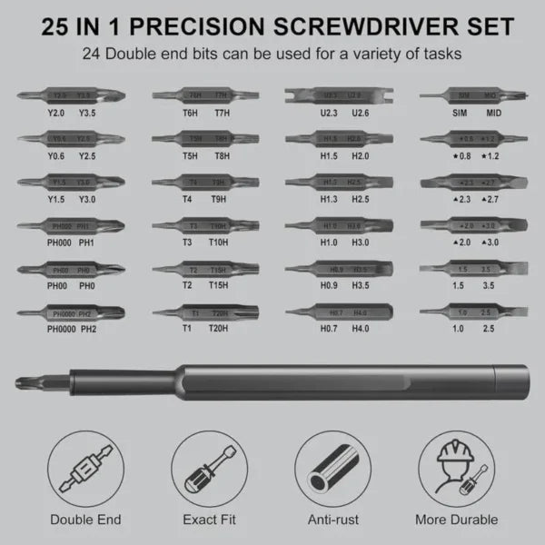 Professional 24-in-1 Precision Screwdriver Kit – Multifunctional Repair Tool Set