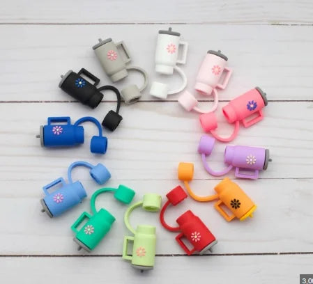 Silicone Stanley Tumbler Straw Topper Cap – Reusable Anti-Dust Straw Cover for Cups & Tumblers