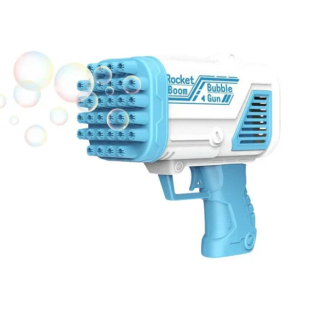 Premium 32 Holes Bazooka Bubble Gun Toy, Battery Operated Bubble Blaster for Kids with High Foam Output