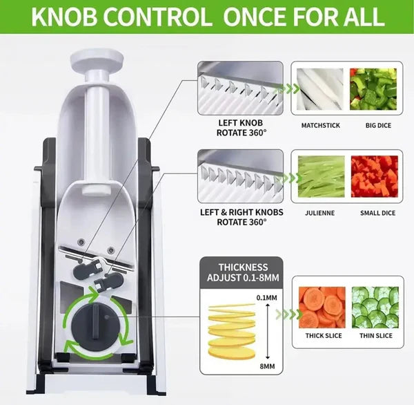 High Quality Mandoline Vegetable Slicer & Food Chopper – Multi Blade Kitchen Cutter