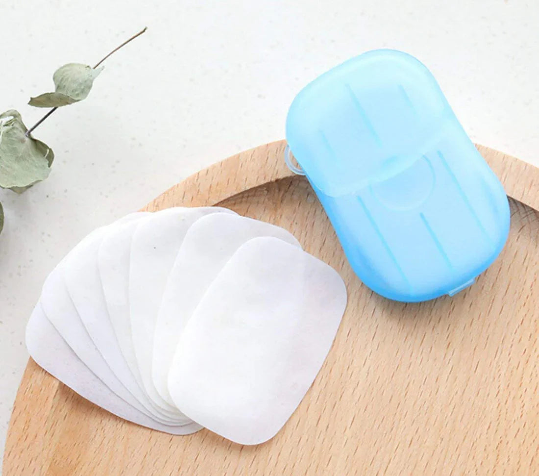 Portable Disposable Paper Soap (20 Sheets) – Travel-Friendly & Hygienic