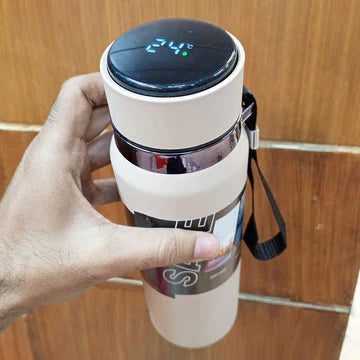 Temperature Display Stainless Steel Water Bottle 800ML – Hot & Cold Thermos for Travel & Home