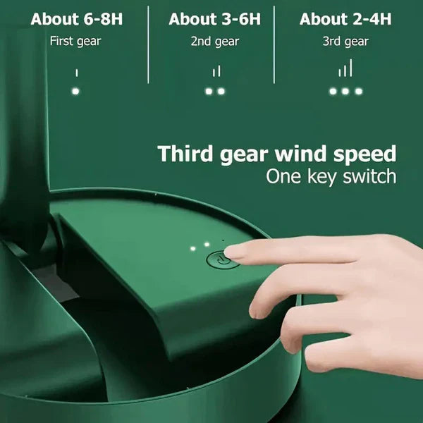Rechargeable Telescopic Foldable Table Fan – Adjustable Height & Portable Cooling