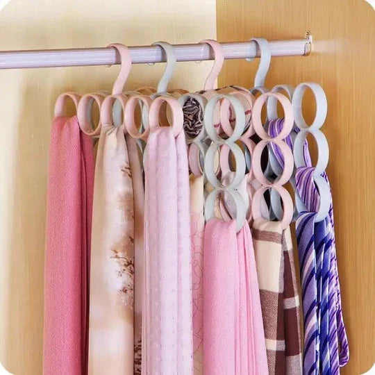 Premium 15-Ring Scarf Hanger – Multipurpose Closet Organizer for Scarves, Ties & Accessories in Pakistan
