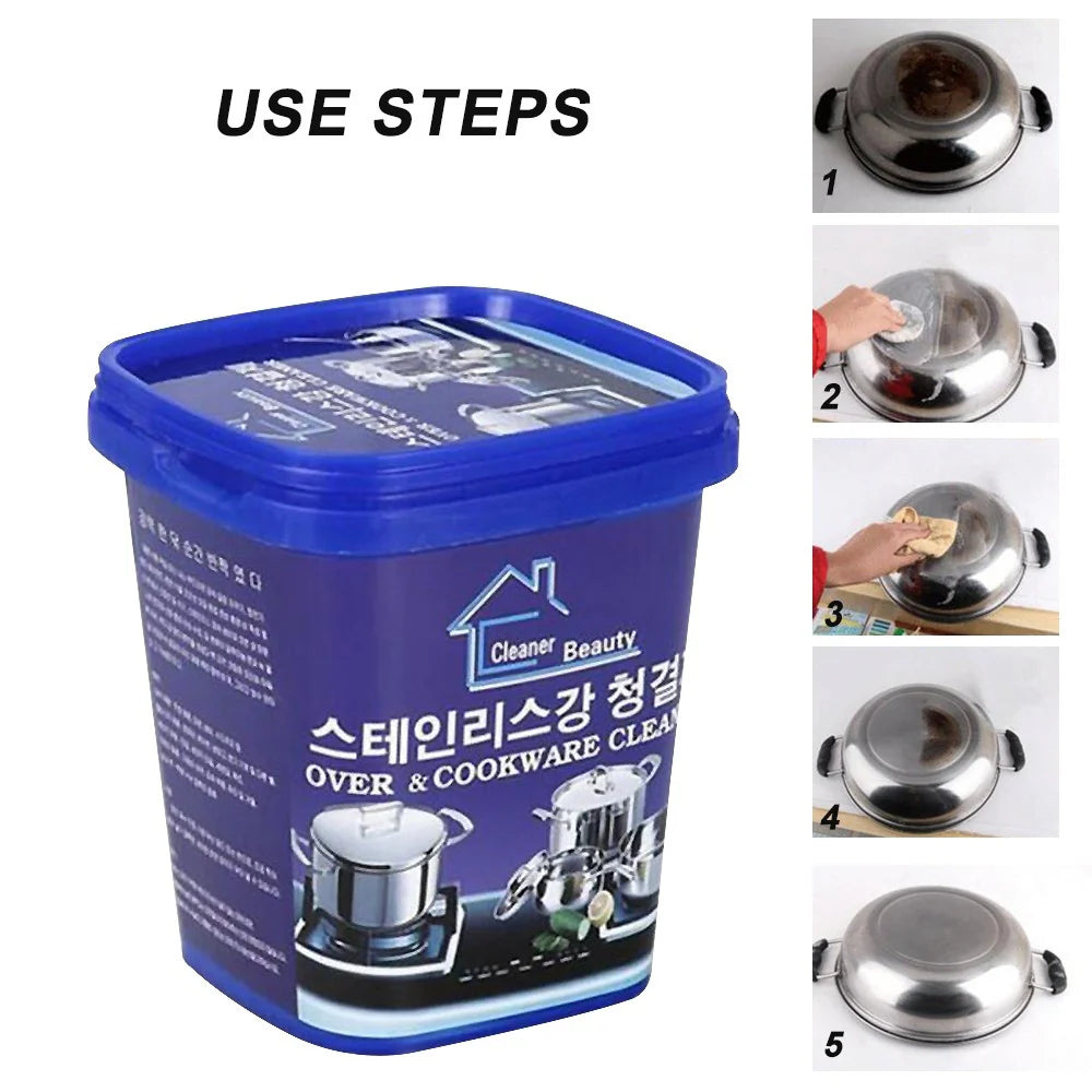 Powerful Stainless Steel Cookware Cleaner Paste – Solid Kitchen Oven Cleaner (Original China Made)