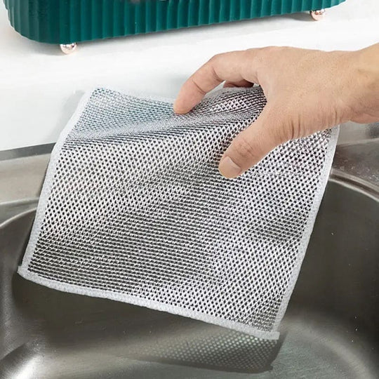Steel Wire Dishwashing Cloth – Heavy Duty Scrubber for Pots & Pans