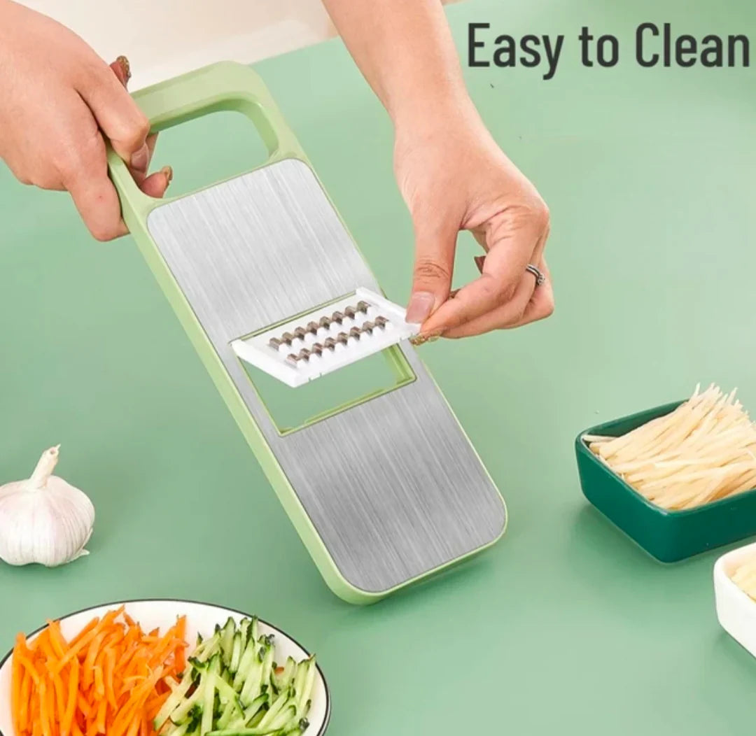Premium 5 in 1 Stainless Steel Vegetable Cutter & Slicer – Multi-Purpose Kitchen Tool in Pakistan