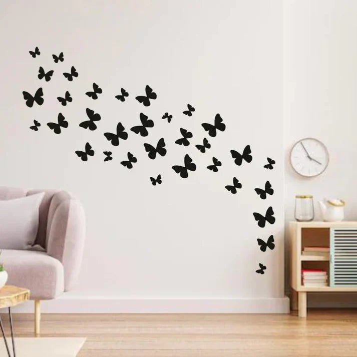 30 Pcs Wooden Butterfly Wall Décor for DIY Home Decoration