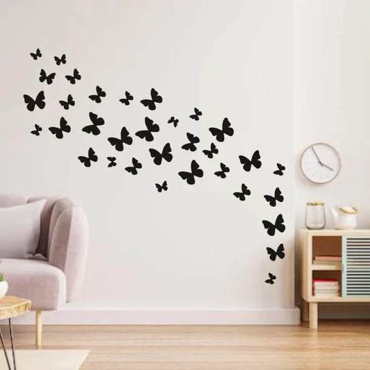30 Pcs Wooden Butterfly Wall Décor for DIY Home Decoration