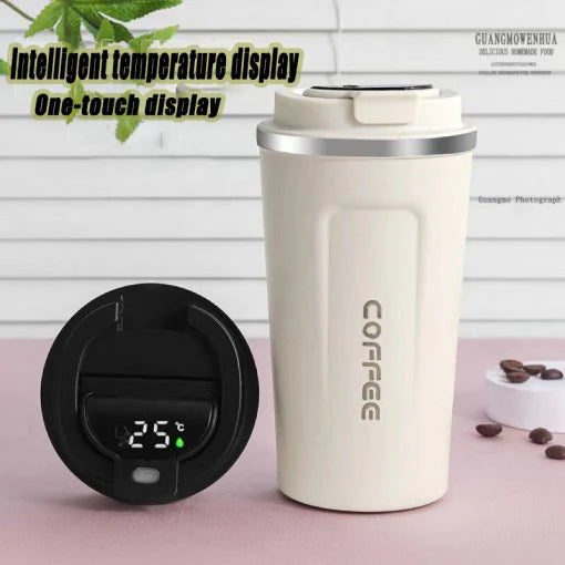 Premium Portable Smart Travel Coffee Mug with Digital Temperature Display