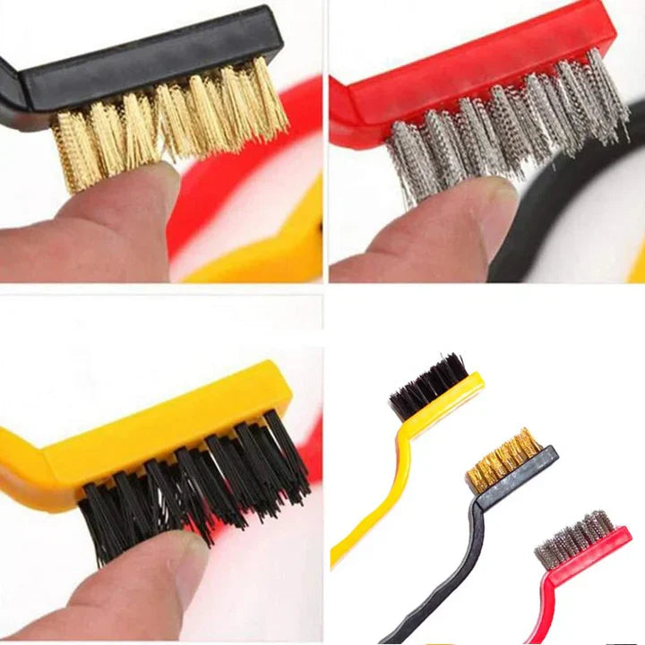 3 Pcs Wire Brush Set – Heavy-Duty Steel Brushes for Cleaning & Industrial Use