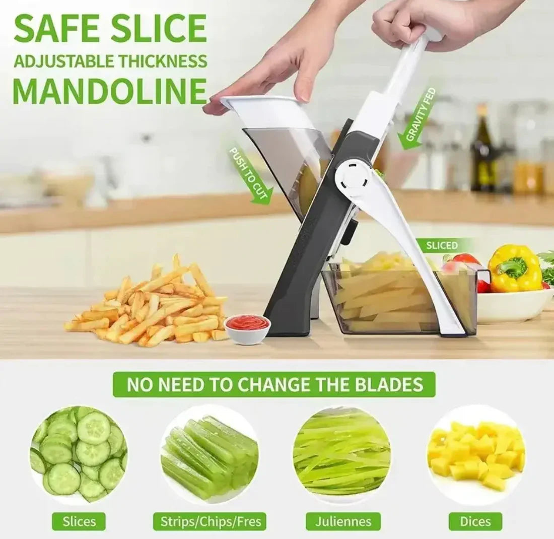 High Quality Mandoline Vegetable Slicer & Food Chopper – Multi Blade Kitchen Cutter