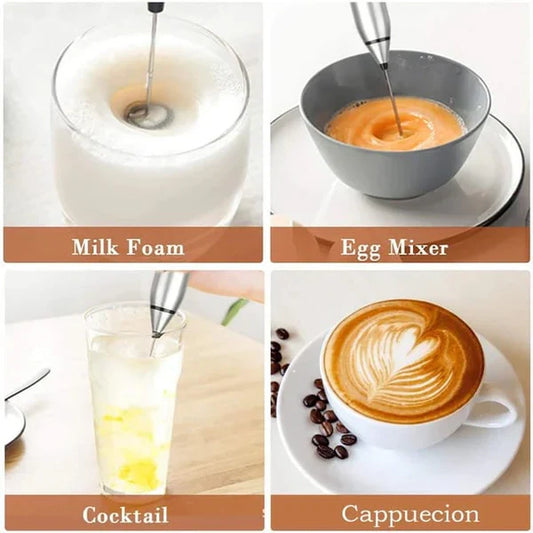 Electric Rechargeable Coffee Beater & Milk Frother – Premium Stainless Steel Foam Maker in Pakistan