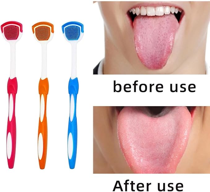 Premium Silicone Tongue Scraper – Oral Care Tongue Cleaner Brush for Adults | Bad Breath & Coating Removal Tool in Pakistan