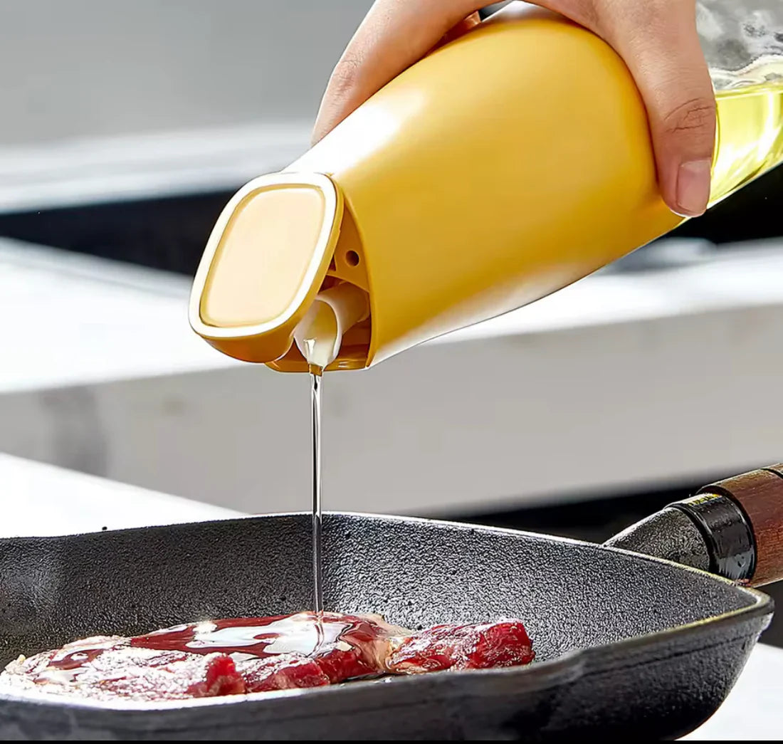 Imported 450ML Leakproof Oil Bottle – Precision Pour Glass Dispenser