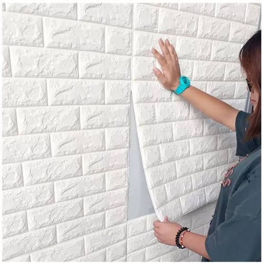 3D Brick Wall Stickers – Self-Adhesive Waterproof Wall Panels Wallpaper (70*77CM)