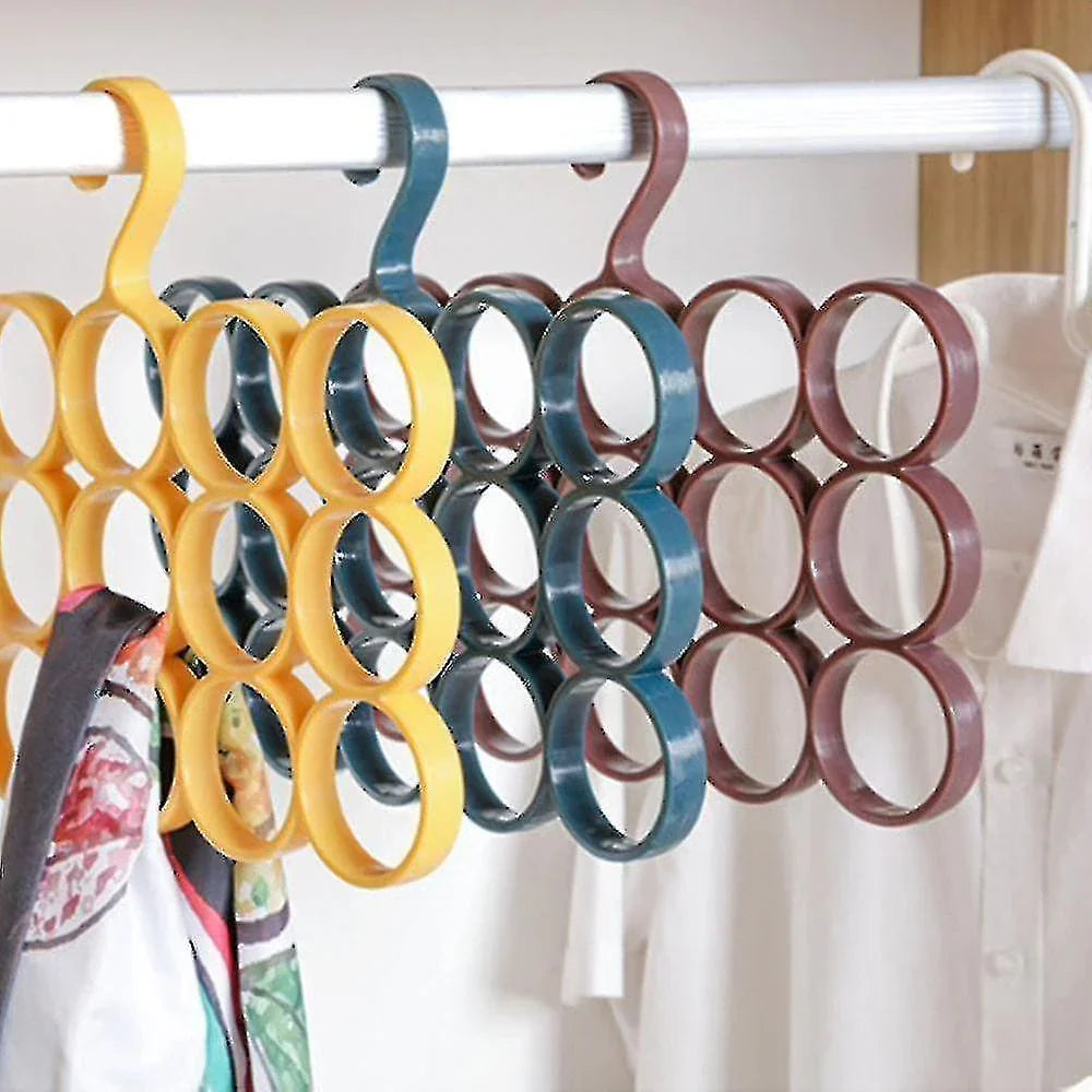 Premium 15-Ring Scarf Hanger – Multipurpose Closet Organizer for Scarves, Ties & Accessories in Pakistan