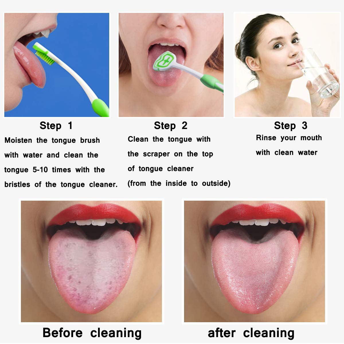 Premium Silicone Tongue Scraper – Oral Care Tongue Cleaner Brush for Adults | Bad Breath & Coating Removal Tool in Pakistan