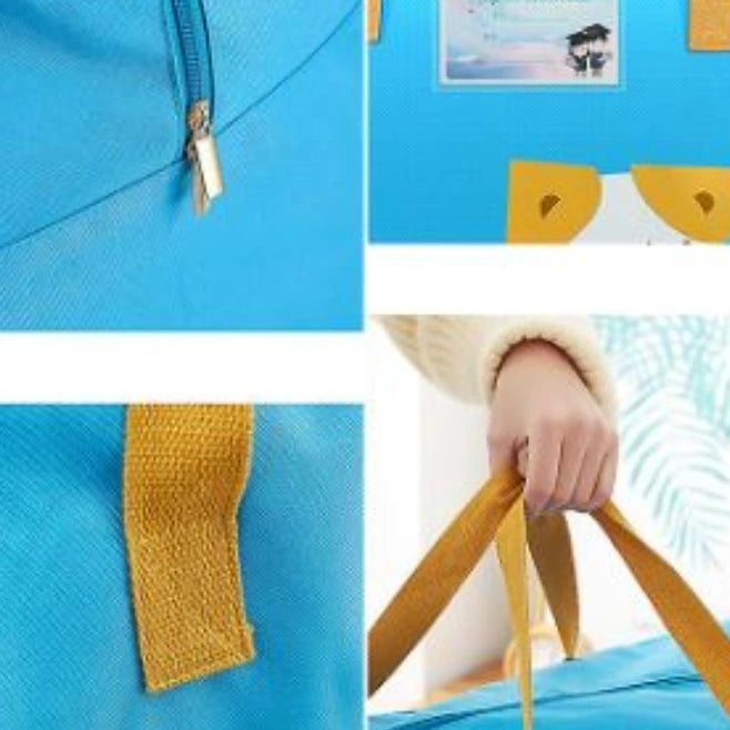 Double Zipper Dino Storage Bag for Kids – Fun & Spacious Organizer