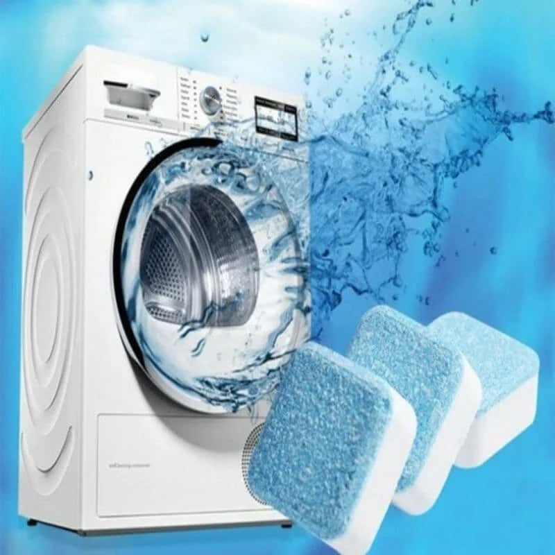 12 Pcs Washing Machine Cleaner Effervescent Tablets – Deep Cleaning Descaler & Deodorizer