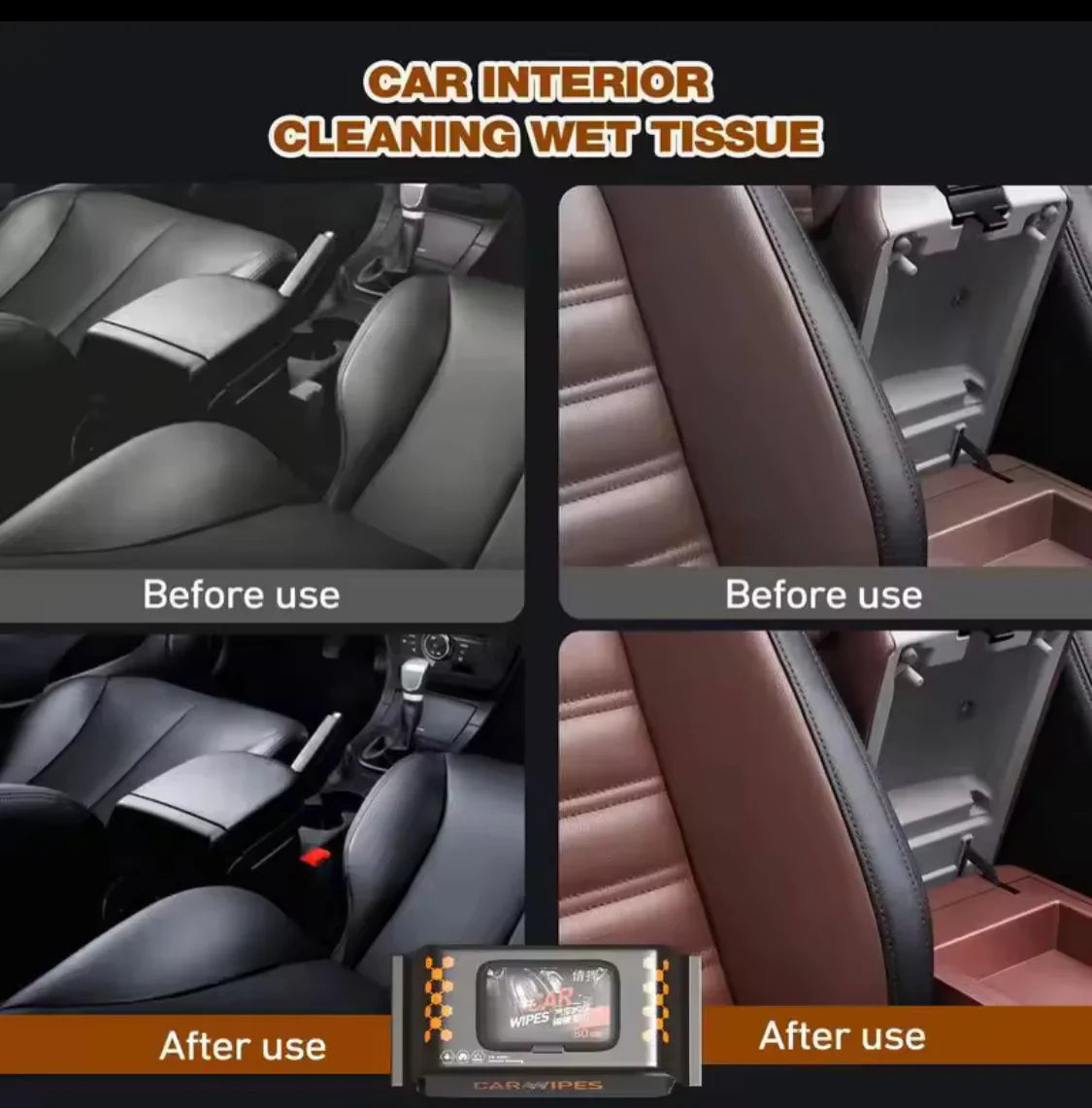 Premium 80pcs Dashboard Car Wipes, Dust Removal Vehicle Interior Cleaning Tissues