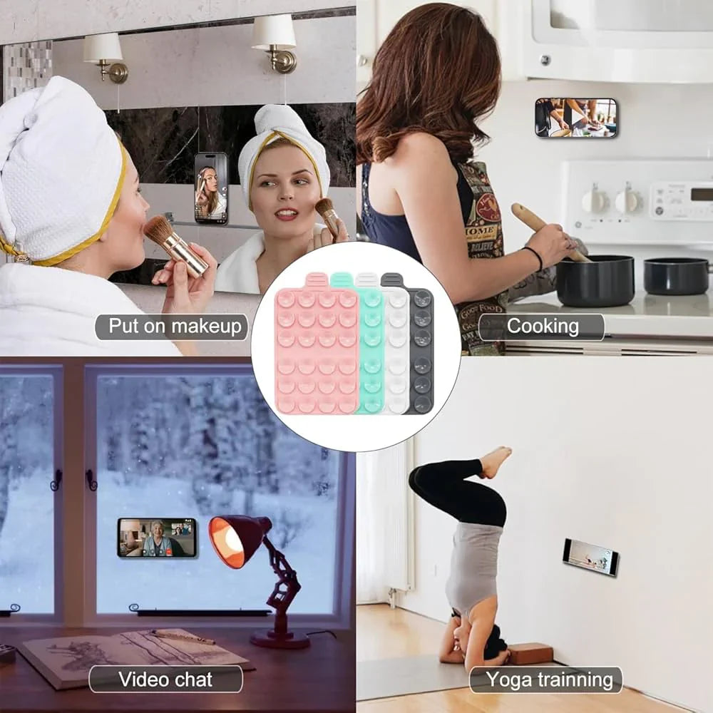Premium Silicone Suction Cup Phone Holder – Anti-Fall Suction Pad for Mobile Phones & Tables