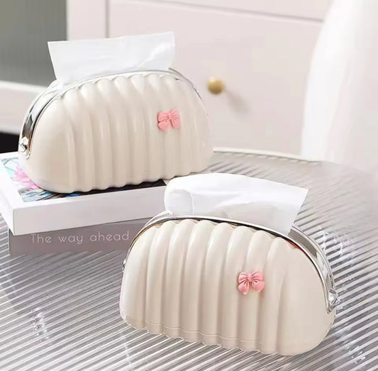 Luxury Creative Shell Tissue Box – Bread Style Decorative Napkin Holder for Tea Table & Living Room Décor
