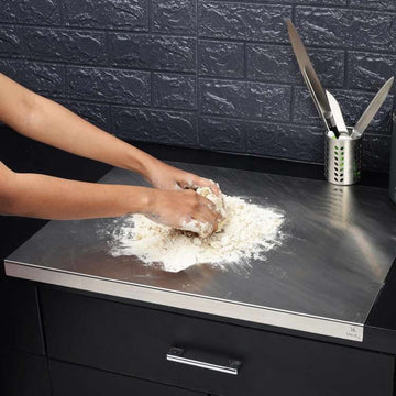 Stainless Steel Chopping Board 41x32cm – Large Durable Kitchen Cutting Board for Food Prep