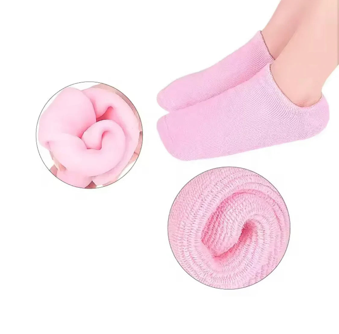 Foot Spa Gel Moisturizing Socks – Anti-Crack Silicone Foot Protector & Reusable Pedicure Care Sock