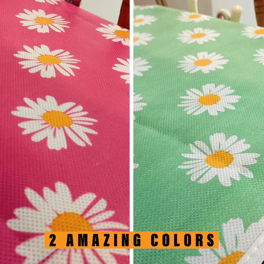 Local - Oil Proof Fridge Top Cover with 6 Organizer Pockets (Random Prints)